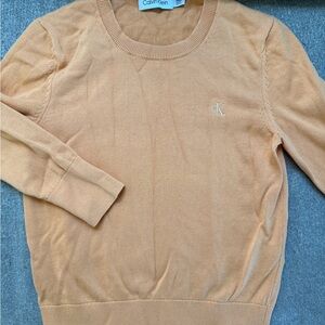 Calvin Klein Women's Camel Crew Neck Sweater